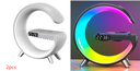 New Intelligent G Shaped LED Lamp Bluetooth Speake Wireless Charger Atmosphere Lamp App Control For 