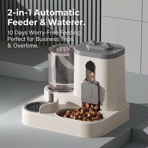 Comedero automático para mascotas de 4 colores con dispensador de agua y agua, con forma de gato, gran capacidad, base antideslizante estable y desmontable. Ideal para gatos, cachorros y animales pequeños. Para uso doméstico en interiores